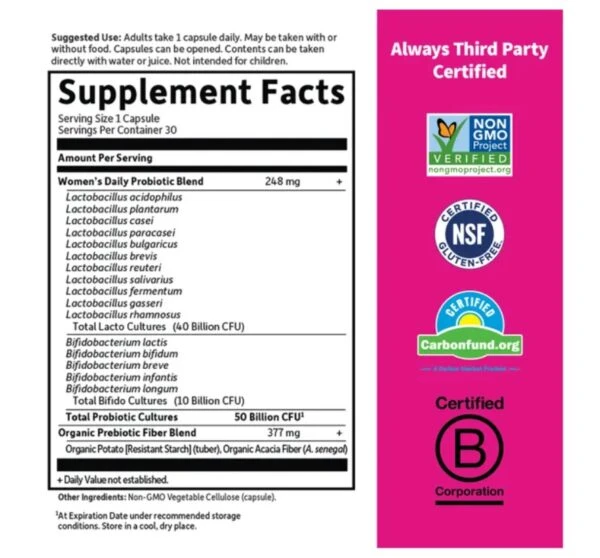 Garden Of Life One Daily Women’s Probiotics 4 Garden Of Life One Daily Women’s Probiotics - Image 2